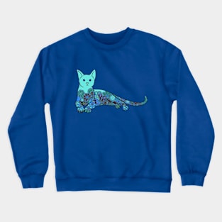 Artistic Colorful Cat Crewneck Sweatshirt